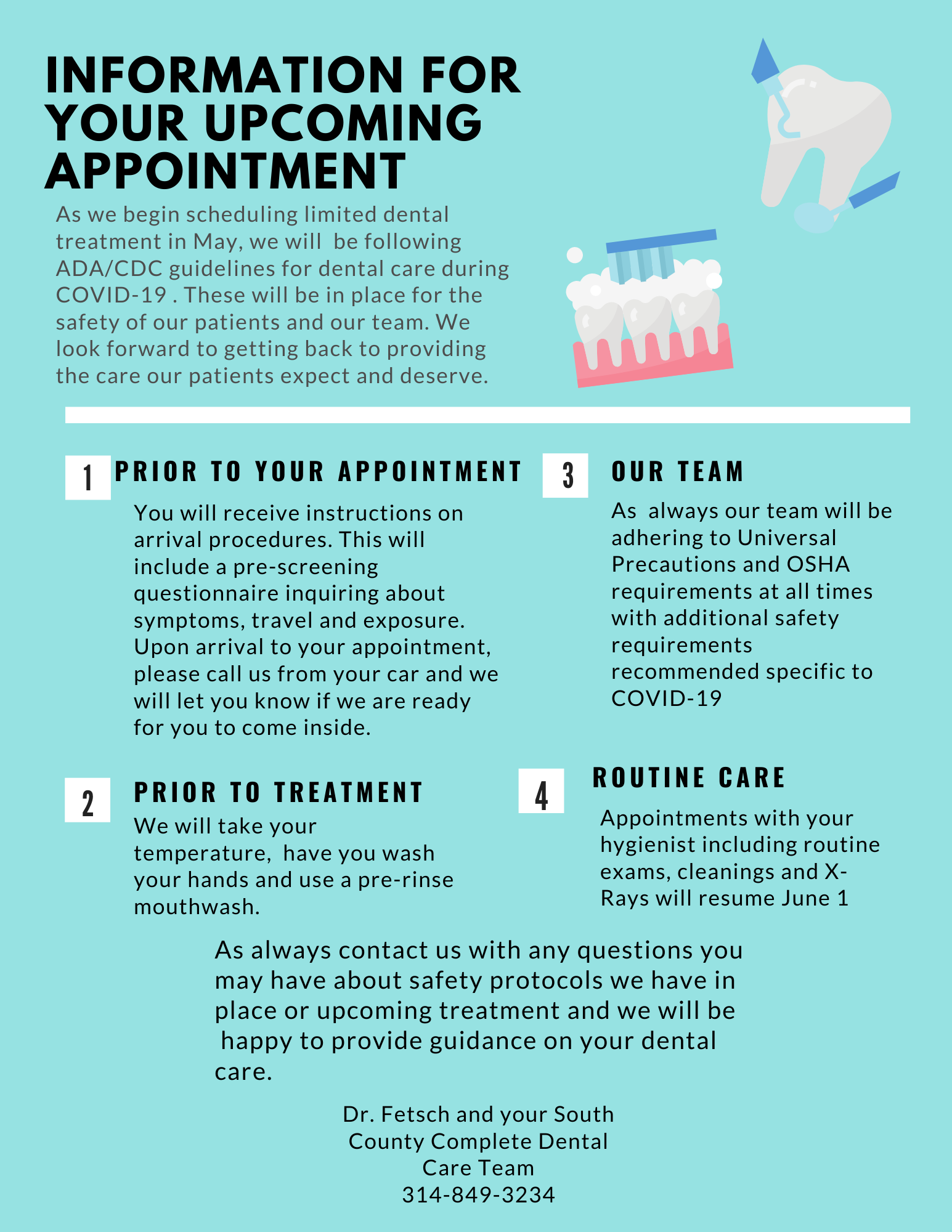 Information For Your Upcoming Appointment - South County Complete Dental Care